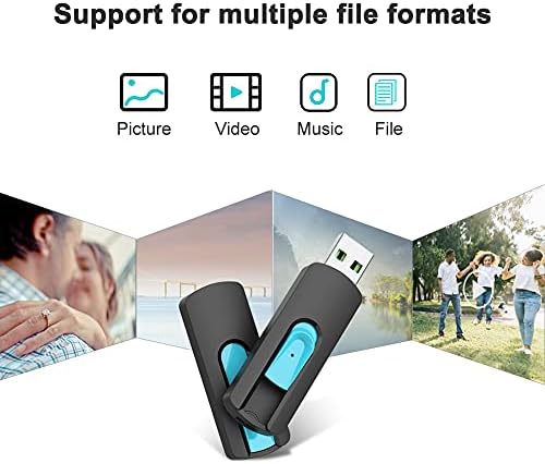 Vibrant 5-Pack Aiibe 128 GB USB Flash Drives – Colorful Memory Sticks for Effortless Data Storage and Transfer | Reliable USB 2.0 Compatibility for Students and Professionals | Perfect Portable Solution for Secure File Management