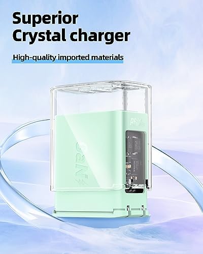 ACEFAST PD65 65 W 3-Port USB C Fast Charging Power Adapter – Sleek Pink Foldable Charger for i Phone, i Pad & Laptops – Efficient Multi-Device Rapid Charging Solution for Tech Enthusiasts – Compact and Portable Design for On-the-Go Power Needs
