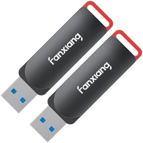 High-Speed 256 GB USB Flash Drive 2-Pack – Durable Metal Thumb Drives with USB 3.2 Technology for Quick Data Transfer and Reliable Storage, Perfect for Professionals and Students – Secure Your Files with Style
