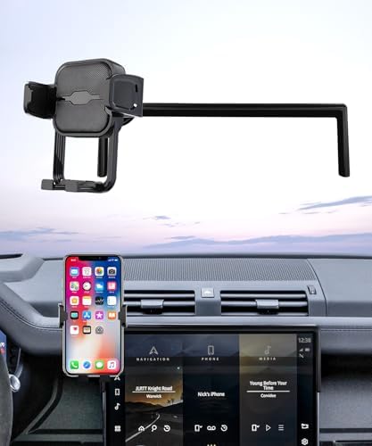 Precision-Fit Car Phone Holder for 2022-2025 Land Rover Defender & 2024-2025 Range Rover Evoque – Effortlessly Secure Your 11.4-Inch Screen Device with Innovative Clip Design for Enhanced Navigation – Essential Smartphone Mounting Solution with Universal Compatibility and Stylish Integration for Superior Driving Experience