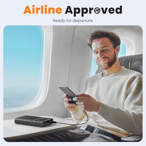 Lightning-Fast 22.5 W Portable Power Bank – 20,000 m Ah Aerospace Metal Charger with Detachable USB-C Cable & TSA Compliance – Ideal Travel Companion for i Phone 16, Samsung S24, and More – Superior Durability & Rapid Charging with 3-Year Guarantee