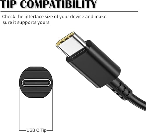 High-Performance IEFUU 65 W USB-C Laptop Charger for Lenovo Think Pad & Yoga Series – Fast Charging AC Adapter for T480, T490, E580, X1 Carbon, and More – Universal Compatibility with USB-C Devices – 12-Month Warranty Included