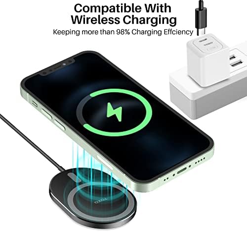 TOZO 2025 Enhanced Magnetic Wireless Charger – Fast Charging Pad for i Phone 16/15 Series, Aviation Aluminum Construction, Compact Design for Effortless Charging, Compatible with i Phone 14 and More, Sleek Black Finish for Modern Aesthetics – Ultimate Durability and Efficiency