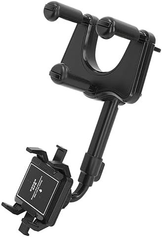 Elevate Your Driving Safety with the Demeras Rearview Mirror Phone Holder – Versatile Smartphone Cradle for Seamless Navigation – Effortless Tool-Free Installation, Rugged Durability, and Wide Compatibility for All Vehicle Types – Enhance Your Hands-Free Experience on the Road