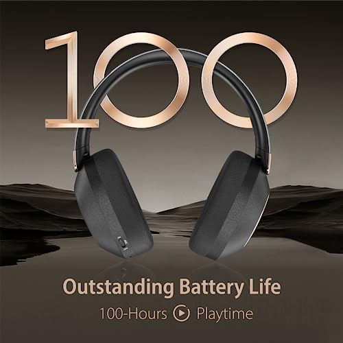 Unleash Extraordinary Sound with 100-Hour Playtime Active Noise Cancelling Bluetooth Headphones – Comfortable Over-Ear Design with Rich Deep Bass, Built-In Mic for Crystal Clear Calls, Swift Charging for On-the-Go Lifestyle, Perfect for Travel and Music Enthusiasts