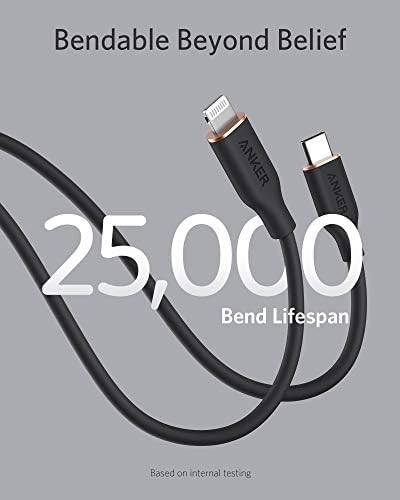 Anker 6 FT MFi Certified USB C to Lightning Cable – Rapid Power Delivery for i Phone 13 Pro, 12 Pro Max, 12, 11, X, XS – Durable Misty Blue Charging Solution with Reinforced Connectors for Optimal Performance and Stylish Flexibility