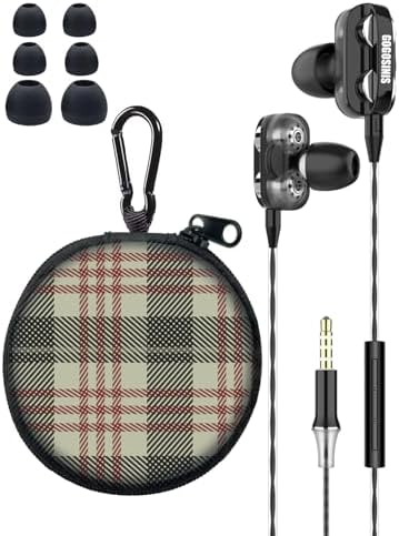 Chic Gold Hive Game Earbuds Set – Premium Wired Headphones for Boys and Men with Comfortable Small Ear Tips, Ideal for School and Gaming, Enhanced Compatibility with Phones and PCs, Portable Case for On-the-Go Audio Enjoyment
