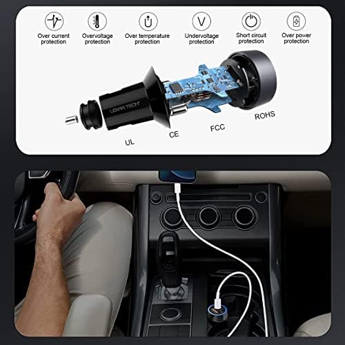 Rapid Charge Your Devices on the Go: LEXAA TECH 58 W USB C Car Charger with Dual Port PD & QC 3.0 for i Phone 16/15/14/13/12 Pro Max, Samsung Galaxy S24/S23/S22/S21, and Google Pixel – Compact and Durable Car Adapter for Ultimate Convenience