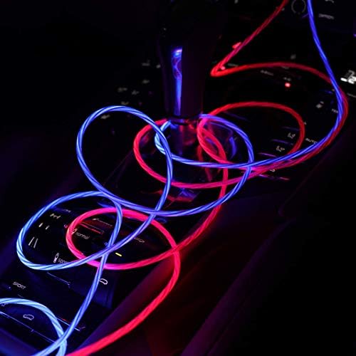 momen LED i Phone Charger Cable – 6 ft Light-Up Charging Cord with Switch Button, MFi Certified USB Fast Charging for i Phone 14/13/12/11/XS Max/XS/XR/X/8/7/Plus/SE/i Pad (Blue & Red) – Style Meets Functionality for Quick Connectivity and Enhanced Performance