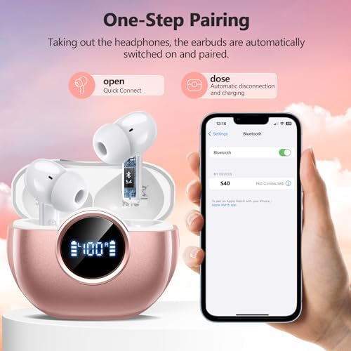 Next-Gen Wireless Earbuds 2025: Bluetooth 5.4 Technology for Ultra-Fast Connectivity, Immersive 3 D Stereo Sound, Advanced ENC Noise Cancellation, and 48-Hour Playtime – IPX7 Waterproof Design for Active Lifestyles, LED Battery Indicator, Universal Compatibility for Effortless Pairing – Redefine Your Sound Experience Today!