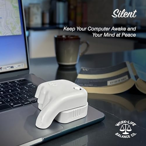 Stay Productive with the Ultimate Laptop Trackpad Jiggler – Long-Lasting AA Battery, Undetectable Cordless Mouse Mover for Active Touchpad Engagement – Ideal for Meetings & Work Without Sleep Mode – Simple ON/OFF Switch – Compatible with Most Laptops, Excluding De II (Teal)