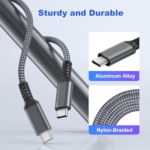 Basesailor 10 ft USB C to USB C Power Delivery Charging Cable – 100 W Fast Charger for i Phone 16/15 Pro Max, Mac Book, i Pad Air 4/5, Mini 6, and Samsung Galaxy S22/S23/S24/S25 – Durable 2 Pack for Enhanced Speed and Efficiency