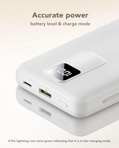 Charmast 20000 m Ah Fast Charging Power Bank with Integrated Cables & Wall Plug – 20 W USB-C Charger for i Phone 16/15/14, Samsung Galaxy, Google Pixel, and i Pad – Ultimate Portable Energy Source with Rugged Design and Rapid Recharge Capability