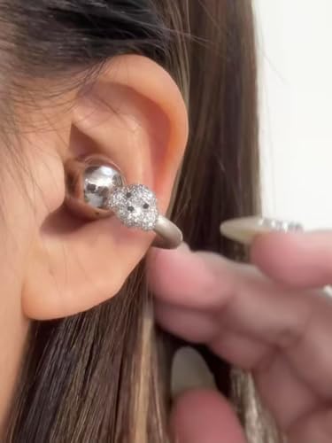 Elevate Your Earbuds with a Chic Silver Rhinestone Bow Clip-On Accessory – Customizable DIY Earbud Decor for Fashion-Forward Audio Enthusiasts – Perfect for Daily Use & Special Events