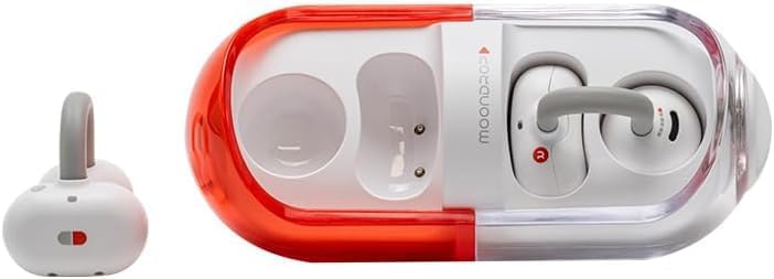 Moondrop Pill Open Ear Headphones: Premium Wireless IPX4 Ear Clip Earbuds for Gamers and Active Lifestyles | Ultimate Comfort with Enhanced Connectivity, Immersive Sound, and Ambient Awareness in Sleek Black Design