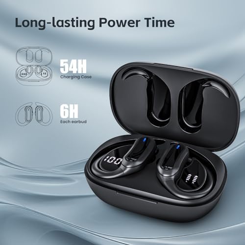 Revolutionary Bluetooth 5.4 Waterproof Earbuds with Advanced Noise Cancellation – Ergonomically Designed Sports Headphones for Unmatched Audio Quality and Seamless Connectivity – Perfect for Active Lifestyles and Intense Workouts