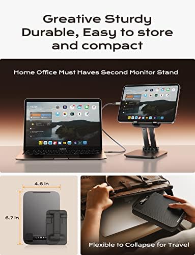 Transform Your Workspace with the LISEN Pink Sorbet Tablet Stand – Foldable, Adjustable i Pad Holder for Home, Office, and Travel – Ultimate Comfort and Compatibility for Students and Professionals – Stylish Portable Desk Accessory for Enhanced Productivity