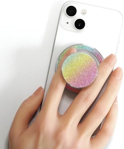 Chic Pink Glitter Phone Grip & Stand – Stylish Mag Safe-Compatible Accessory for Ultimate Security and Hands-Free Convenience – Ergonomic Design for Effortless Multitasking and Enhanced Device Protection