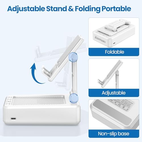 Transform Your Multimedia Experience with the JTEMAN Adjustable Tablet Stand Featuring Bluetooth Speakers – Versatile Kitchen Gadget and Perfect Gift for Him or Her – Wireless Charging Station for Phones and Tablets, Enhanced Compatibility for All Devices