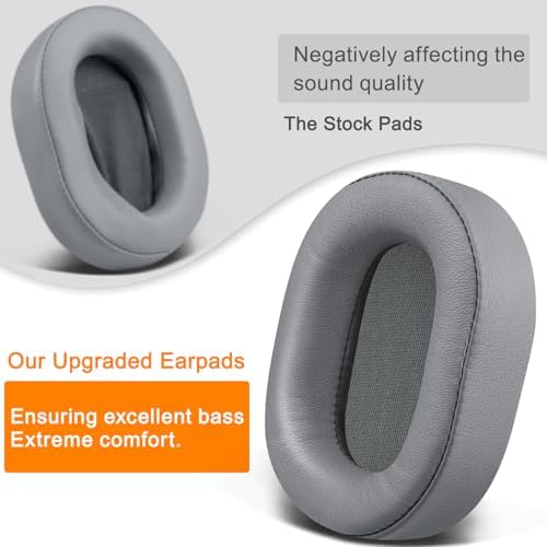 Transform Your Gaming Experience with SOULWIT Premium Replacement Earpads for Corsair HS65/HS55 – Luxurious Protein Leather & High-Density Foam for Maximum Comfort and Superior Noise Isolation – Ideal Fit for HS55 Surround V2 & Wireless Core Headsets in Sleek Grey