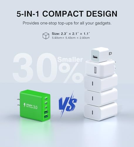 Efficient 50 W Dual USB-C Wall Charger Duo – Rapid Multi-Device Power Adapter for i Phone 16/15/14/13/12, i Pads, and Android Smartphones – Compact Fast Charging Solution for On-the-Go Professionals