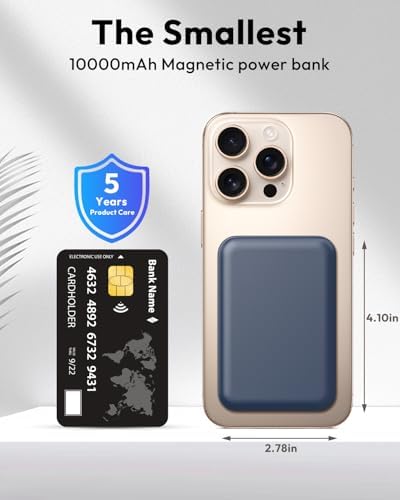 Sleek Pink Magnetic Power Bank for i Phone – 10000 m Ah with 15 W Wireless Charging & 20 W USB-C Fast Charge – Ultimate Portability for i Phone 16/15/14/13/12 Series – Effortless One-Handed Operation for Travel Enthusiasts and Daily Adventurers – Strong 10 N Magnetic Force for Secure Attachment – Perfect for On-the-Go Charging