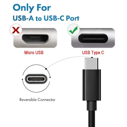USB C Headphones Charger Cable for Samsung Galaxy Buds Pro, Buds Pro 2, Galaxy Buds 2 Pro, Galaxy Buds+, Plus, Galaxy Buds SM-R170, SM-R175, SM-R180 Charging Cable Cord(5Ft) – Enhanced Compatibility and Speed