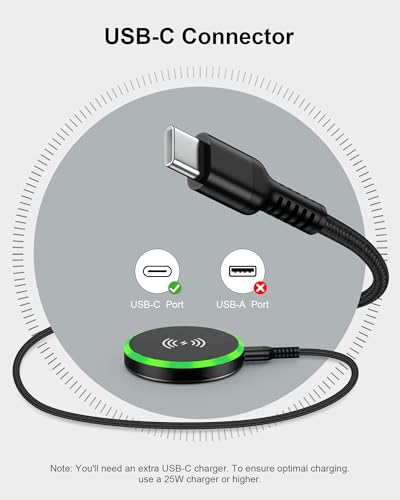 Samsung Mag Safe Wireless Charger 15 W Fast Charging Pad – Premium Magnetic Charger for i Phone 16 Series, Galaxy S25 Ultra & Qi-Enabled Devices – Portable Foldable Stand with USB-C Cable for Effortless Charging On-the-Go – Optimal Performance with Overheat Protection & Seamless Case Compatibility