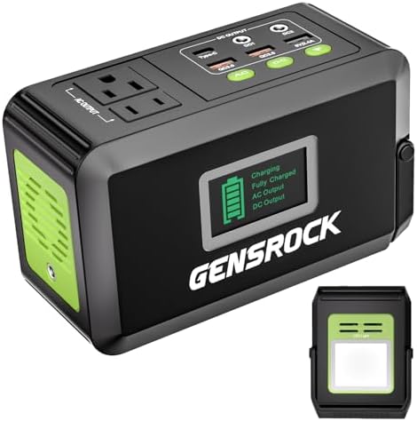 GENSROCK 24,000 m Ah Portable Power Bank – High-Capacity 150 W Peak AC Charger with 8 Ports for Laptops, i Phones, and More – Ultimate Solution for Outdoor Adventures, Home Emergency Backup, and On-the-Go Professionals – Enhanced Durability and Fast Charging Performance
