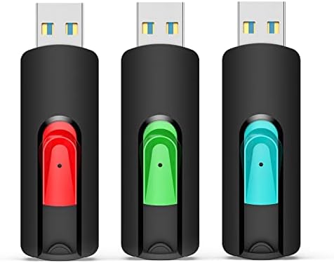 Vibrant 5-Pack Aiibe 128 GB USB Flash Drives – Colorful Memory Sticks for Effortless Data Storage and Transfer | Reliable USB 2.0 Compatibility for Students and Professionals | Perfect Portable Solution for Secure File Management
