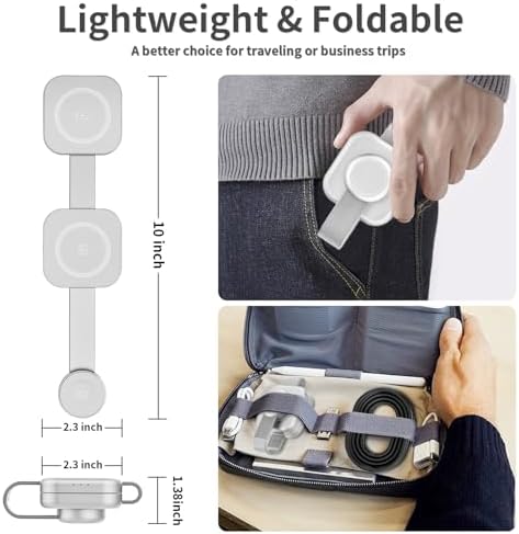 Ultimate 4-in-1 Foldable Wireless Charging Station: Fast Charger for i Phone 11-16, Apple Watch, Air Pods & Galaxy S9-S23 – Portable, Space-Saving Dock with Adapter in Sleek Black for Enhanced Compatibility and Quick Power-Up Solutions