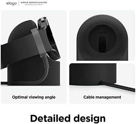 elago GW2 Smartwatch Charging Stand for Samsung Galaxy Watch 8/8 Classic, 7/Ultra, 6/6 Classic, 5/5 Pro – Stylish Desk Organizer with Enhanced Charging Speed (Cable Not Included) – Sleek White Design for Efficient Power Solution and Easy Accessibility