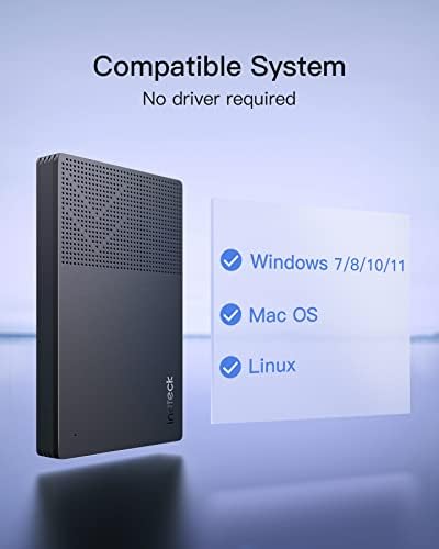 High-Speed Inateck USB 3.2 Gen 2 Hard Drive Enclosure for 2.5 Inch SSDs & HDDs – 6 Gbps Transfer with UASP Technology, Shock-Resistant Silicone Case, Tool-Free Setup for Effortless Storage Expansion