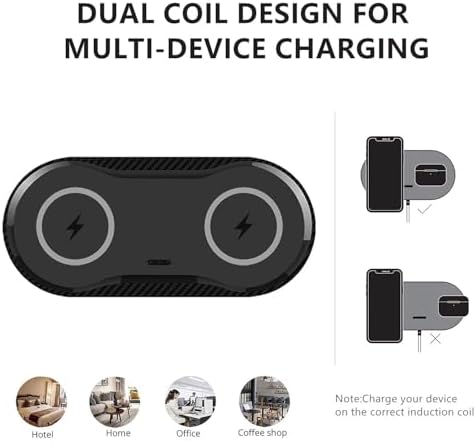 40 W Dual Fast Wireless Charging Pad – Efficient 20 W Charging for i Phone 16-11, Air Pods & Samsung Galaxy – Sleek Design for Home & Office Use – Versatile Charging Station with Enhanced Compatibility and Speed