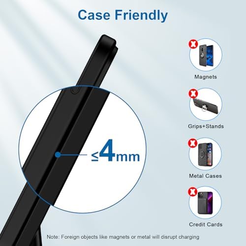 Fast Wireless Charger Stand for Google Pixel 9 A & Samsung Galaxy Series – 15 W High-Speed Charging Dock with Dual Coils for Optimal Viewing and Enhanced Compatibility – Ideal for Desk or Nightstand Use – Safe, Case-Friendly Design with Intelligent Charging Modes for Efficient Power Delivery