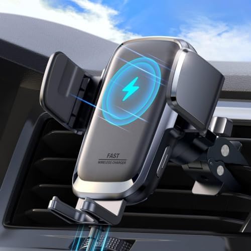 Effortless Wireless Car Charger with 15 W Qi Fast Charging – JOYROOM Auto-Clamping Phone Holder for i Phone 16/15/14/13 Pro Max, Galaxy S24 Ultra, LG, and Google Devices – Ultimate Convenience for On-the-Go Power-Up and Hands-Free Navigation