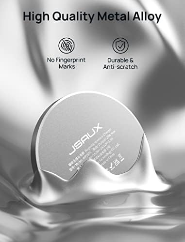 JSAUX Magnetic Wireless Charger – Sleek Silver Fast Charging Pad for i Phone 16 Series, Mag Safe-Compatible with Superior Magnetic Alignment for Efficient Power Delivery, Portable Design for Home & Travel Use, Essential i Phone Accessory for Stylish Charging Solutions