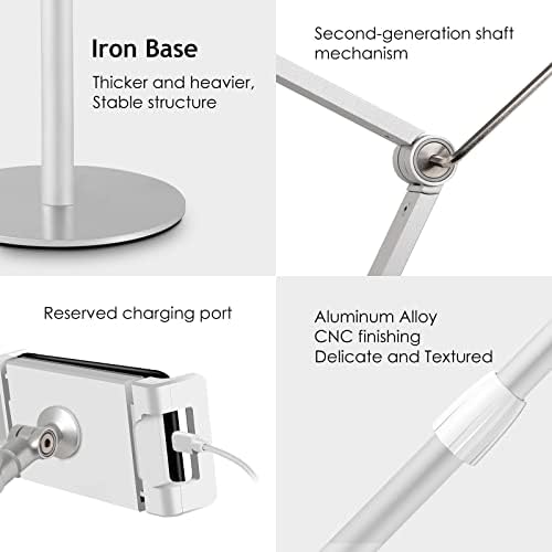 Ultimate Ergonomic Multi-Angle Phone Stand – Adjustable Holder for 3.5-11″ Devices, Ideal for Video Calls, Streaming, and Creative Recording – Lightweight, Portable Black Design for Enhanced Stability and Comfort