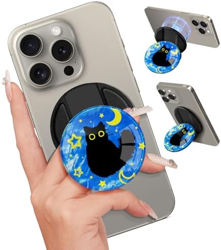 Adorable Cartoon Mag Safe-Compatible Phone Grip Stand – Lightweight Kickstand Ring Holder for Enhanced Usability – Perfect Accessory for i Phone 16/15/14/13/12 with Playful Design for Women and Girls – Durable, Easy-to-Install Magnetic Phone Accessory