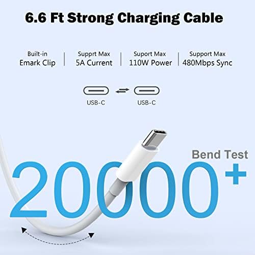 Ultra-Fast 120 W USB-C Mac Book Pro Charger for 13-16 Inch Models – High-Efficiency, Universal Compatibility with i Pad Pro and Samsung Galaxy – Smart Power Management for Safer, Longer Battery Life – Portable Design with 6.6 Ft Cable for Home and Travel Use – Built-In IC Chip Technology for Overheating and Short-Circuit Protection – Experience Rapid Charging from 0% to 80% in Just 18 Minutes – Elevate Your Charging Experience with Durable, Foldable Convenience.