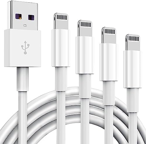Dual Pack 6 Ft Apple MFi Certified Lightning to USB Charging Cables – Fast 2.4 A Power for i Phone 14/13/12/11/X/XS/XR/8/7/6/SE Plus Pro Max Mini – Durable and Flexible Design for Home, Office, and Travel Use – Enhanced Compatibility and Speed for Seamless Charging Experience