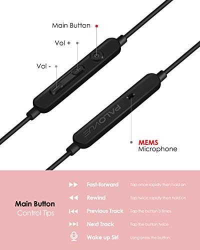 PALOVUE Lightning Earphones – Premium Magnetic In-Ear Earbuds with Built-In Mic & Controller for i Phone Models 13/12/11 Pro Max/X/XS Max/XR/8/7 – Stylish Earflow Plus Metallic Red Design for Superior Comfort and Sound Quality