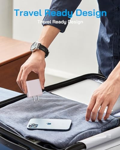 20 W Fast Charging 4-Pack i Phone Charger with USB-C to Lightning Cables – Compatible with i Phone 14/13/12/11 – Sleek Purple Design for Enhanced Efficiency and Portability