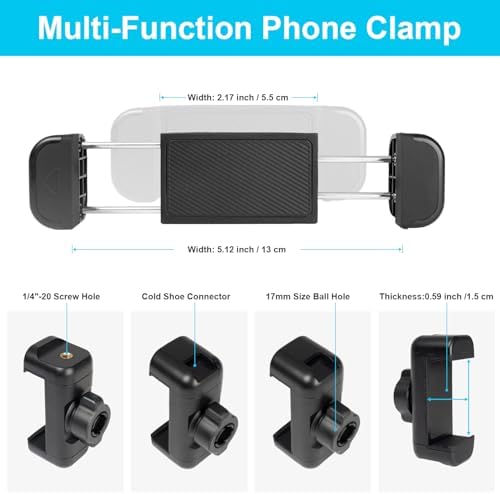 Wall Mount Phone Holder,31.5″ / 80 cm Long Gooseneck Arm Metal Base Aluminum Alloy Ball Head Phone Clip Mount,Compatible with 3.5~7.5″ iPhone/HTC/LG/Nexus/Huawei/Smartphones – Enhanced Compatibility and Speed
