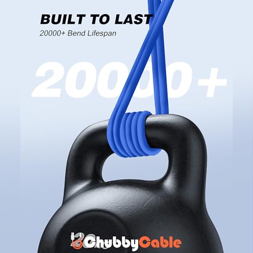 Chubbycable Chubby 2.0 Premium Fast Charging Cable – 240 W Power Delivery, 4.9 ft Type-C to Type-C Silicone Cord, Tangle-Free Design in Eye-Catching Red for Optimal Data Transfer and Enhanced Durability