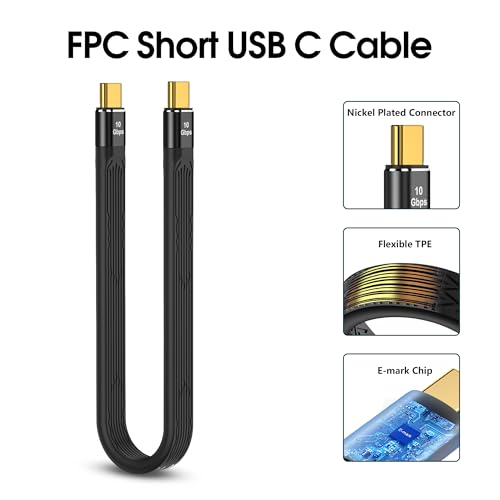Ultra-Fast 8.5-Inch USB C Cable – Thunderbolt 4 Type-C C to C with 40 Gbps Data Transfer & 240 W PD Fast Charging – 8 K@60 Hz Video Output Compatible with i Phone 16 Pro Max, Mac Books & External SSDs – Perfect for Travel & Efficient Workspaces