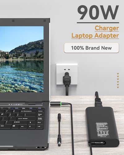 High-Power 130 W USB-C Charger for Dell Laptops – Fast Charge Your XPS 15, 17, Precision & Latitude Models with Ultimate Compatibility and Safety Assurance, Includes Power Supply Cord for Efficient Recharging