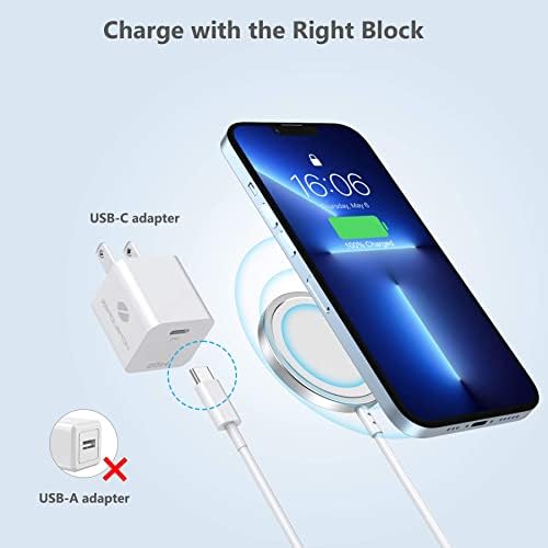 ZEROLEMON Magnetic Wireless Charging Pad with 10 ft Cable – Ultra-Fast Charger for i Phone 16 Pro Max, 15/14/13/12 Pro Max, Plus, Mini & Air Pods – Effortless Mag-Safe Alignment, Premium Design for Maximum Charging Efficiency and Style