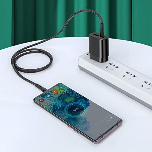 Ultra-Fast 25 W Type C Charger Duo – Premium USB-C Wall Charger for Samsung Galaxy S23/S23 Ultra/S22/S21 Series – Quick Charging Block with Enhanced Compatibility and Sleek Design for Home & Travel – 2-Pack Black