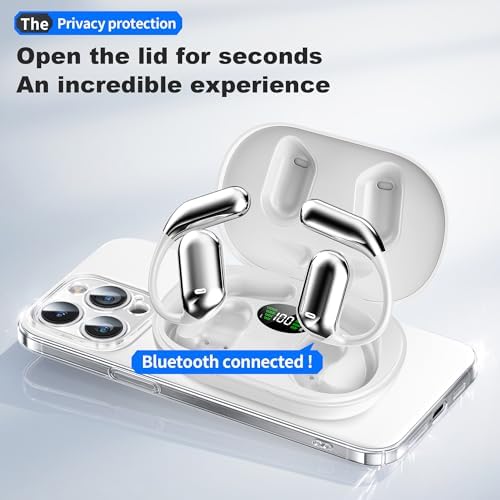 Revolutionary AI Translation Earbuds – Cutting-Edge 3-in-1 Bluetooth 5.4 Headphones with Real-Time Interpretation in 144 Languages, Superior Noise-Cancelling Features, and Crystal-Clear Audio for Effortless Travel, Professional Meetings, and Sports Engagements (Sleek White Design)